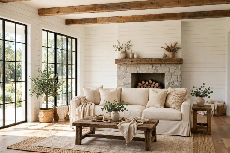 34 Modern Farmhouse Living Room Ideas for Warm Rustic Style